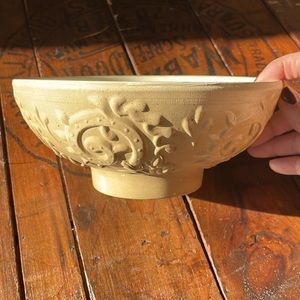 Haeger Pottery Bowl 102 - Textured Scroll Vine Tendril‎